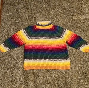 Moda International Rainbow Knit Chunky Oversized Sweater
